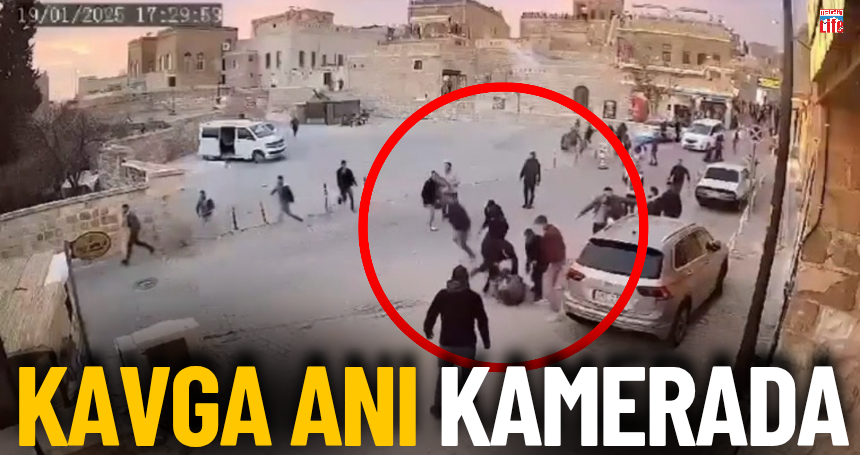 Mardin'de 2 kişinin yaralandığı bıçaklı kavganın güvenlik kamerası görüntüleri ortaya çıktı