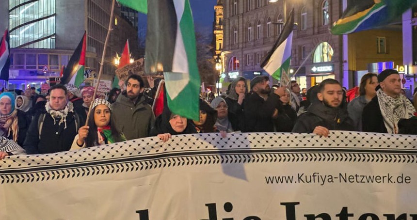 Frankfurt'ta "Özgür Filistin" yürüyüşü