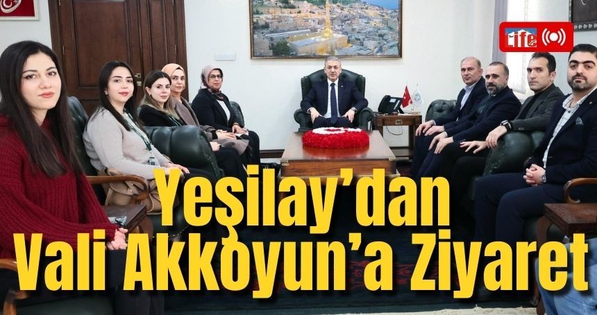 Yeşilay başkanı ve yönetiminden Vali Akkoyun'a ziyaret