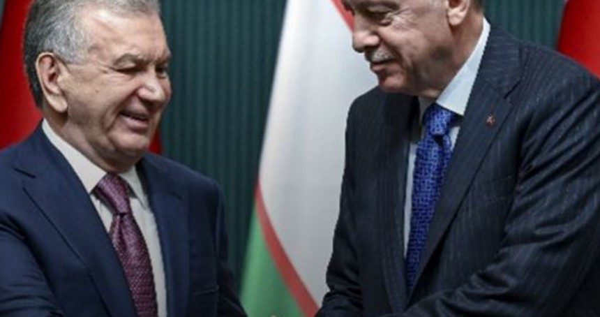 Cumhurbaşkanı Erdoğan, Özbekistan Cumhurbaşkanı Mirziyoyev ile görüştü