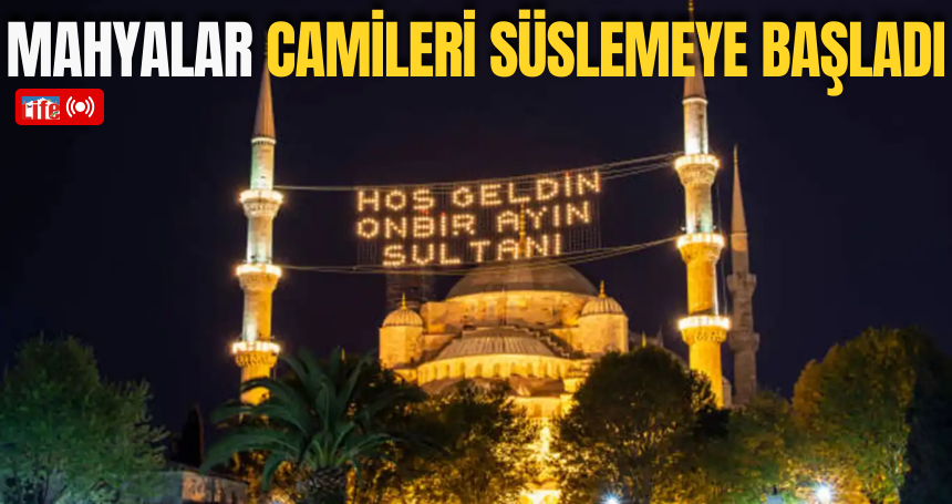 Mardin'de mahyalar camileri süslemeye başladı