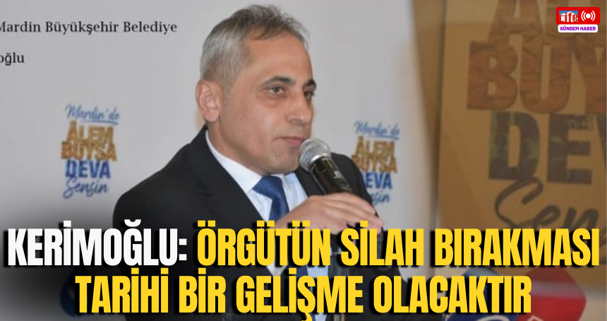 Kerimoğlu: Örgütün Silah Bırakması Tarihi Bir Gelişme Olacaktır