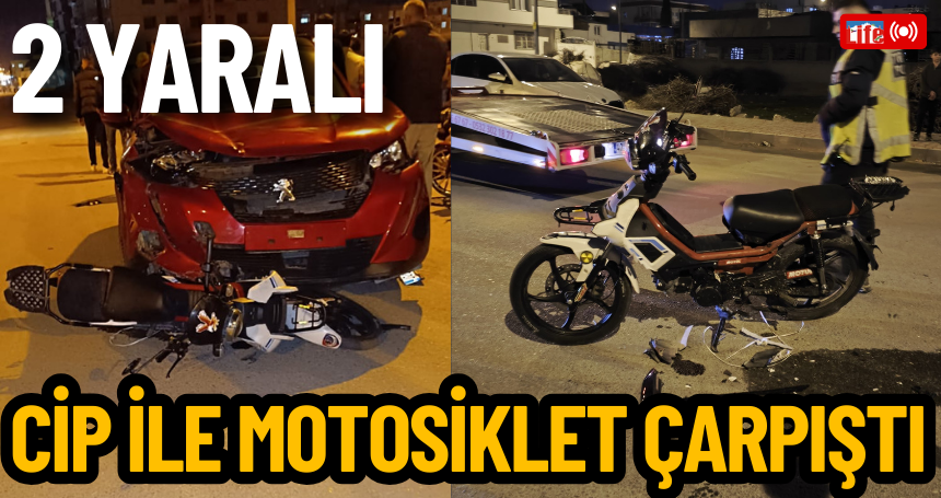 Cip ile motosiklet çarpıştı: 2 yaralı